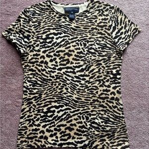 Jones New York Women's Cheetah Print Top
